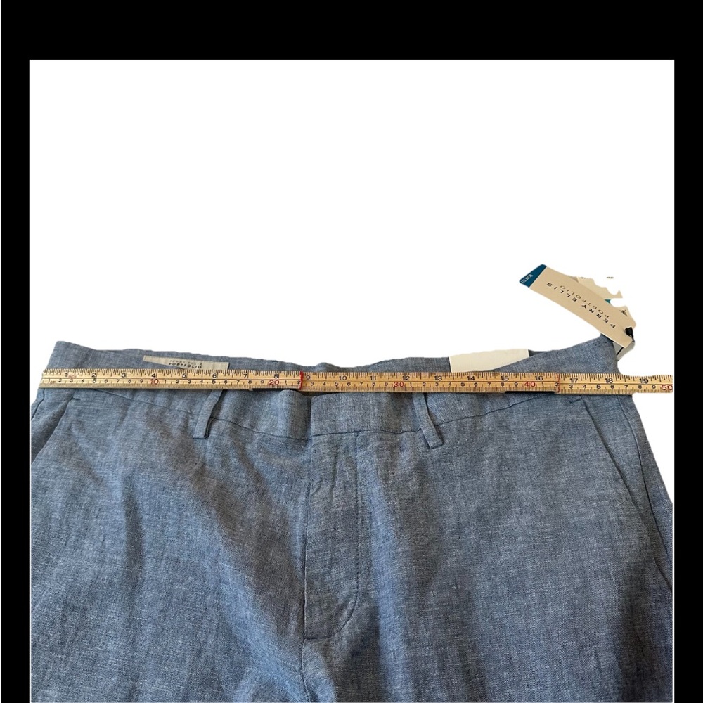 Perry Ellis Men’s Slim Fit Linen Pants Light Blue 36x30 NWT - Picture 8 of 10